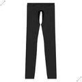 Mens Open Fly Breathable Cotton Thermal Long Johns Black S