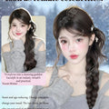 XIYUE Chinese Style Claw Clip Ponytail Braid Wig for Women, Elegant Updo, Natural Synthetic Hair Extension