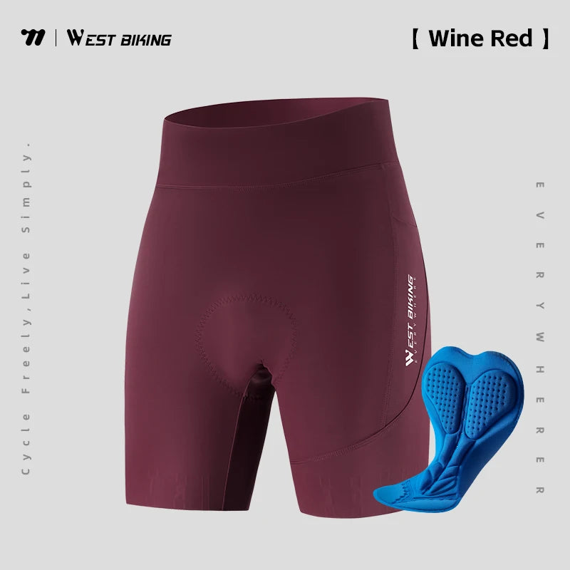 WEST BIKING Men Cycling Shorts With Pockets Anti Slip 4-Way Stretch Sponge Pad Men's Shorts Quick Dry Soft Gravel Women's Shorts