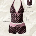 Women Bikinis Set Vintage Striped Floral Tankini Swimsuit | SAMAG