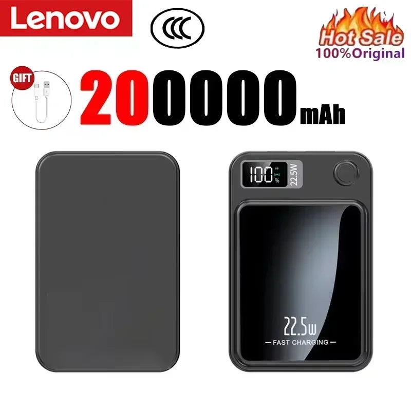 Lenovo 500000mAh CCC Wireless Power Bank Portable Magnetic Fast Charger For Magsafe Auxiliary Battery For Xiaomi iphone