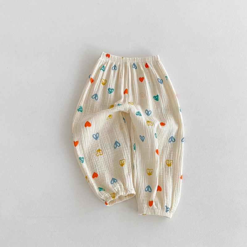 Baby Boys And Girls Summer Clothing Children's Anti Mosquito Pants Loose Casual Printed Cartoon Trousers Kids Clothes Harem Pant
