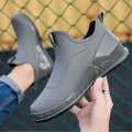 Men's Rain Boots Ankle Waterproof Shoes Men Casual Fishing Work Shoes Slip on Non-slip Rain Shoes Womens Kitchen Rubber Shoes