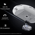 MCHOSE G3 V2 Wireless Gaming Mouse PAW 3395 Sensor Tri-mode 800mAh All-Around Grip Omron Mechanical Switches TTC Silver Wheel