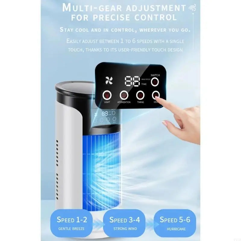 Portable Air Conditioner 6 Speed Evaporative Air Cooling Fan Blower