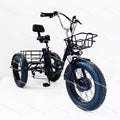 20-Inch folding fat tire electric tricycle, pedal tricycle snow lithium battery bicycle 48V