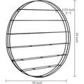 12 - Bottle Modern Black Metal Round Wall Mounted Wine Rack - 6 - Tier Horizontal Storage Shelf for Kitchen - View 4 | SAMAG