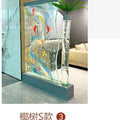 Water curtain wall, running water screen partition company, family entrance acrylic calligraphy and painting flat wine cabinet