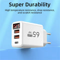 3 Ports 65W USB Charger Fast Charging Mobile Phone Power Adapter EU/US/UK Plug QC3.0 Type C Charger For iPhone Samsung Xiaomi