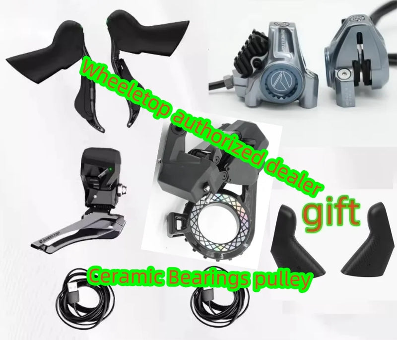 WHEELTOP EDS TX Electronic Wireless Groupset, Carbon Ceramic Bearings pulley cage MAX 36T cassette