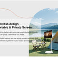 21.5 Inch Wireless Recharging Movable Monitor Vertical Lcd Stand by Me Portable Touch Screen Smart Tv with Wheels