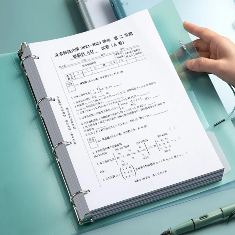 4 Rings Binder 12.59x9.76Inch Hold up 220Sheets Water Resistant for Student Teacher Office Workers Presentation Folder