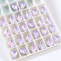 8x13mm Teardrop Crystal Sew On Rhinestone With Silver - View 15 | SAMAG