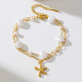 GANPUP 316L Stainless Steel Delicate Pearl Starfish Charms Bracelet For Women Texture Waterproof Wrist - Visuel 7 | SAMAG