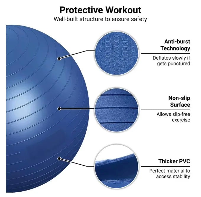Yoga Ball 75cm Explosion-proof Gym Equipment for Pilates | SAMAG