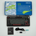 RU Layout MechLands Vibe 75 V2 Russian Version 75% Compact Layout Wired/BT/2.4GHz Wireless Mechanical Keyboard RGB Backlight TFT Screen