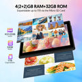 BAKEN 10-inch Tablet (Android 13, Quad-core, 2GB+32GB, supports 1TB expansion, WiFi 6, dual cameras); includes protective case