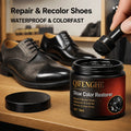 Black Shoe Color Restorer Cream, Leather Scratch Repair And Recolor Polish, Waterproof Shine for Men'S Dress Shoes
