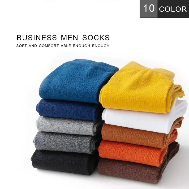 5/10Pairs Spring Autumn Men's Socks Size 38-45 Long | SAMAG