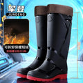 Large Size Water Shoes Men High-top Outdoor Lightweight and Comfortable Rain Boots Fishing Non-slip Boots Plus Velvet Rain Boots