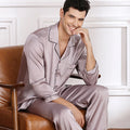 100% mulberry silk noble men's home wear silk set  19MM  Silk pajamas Men's Spring Summer