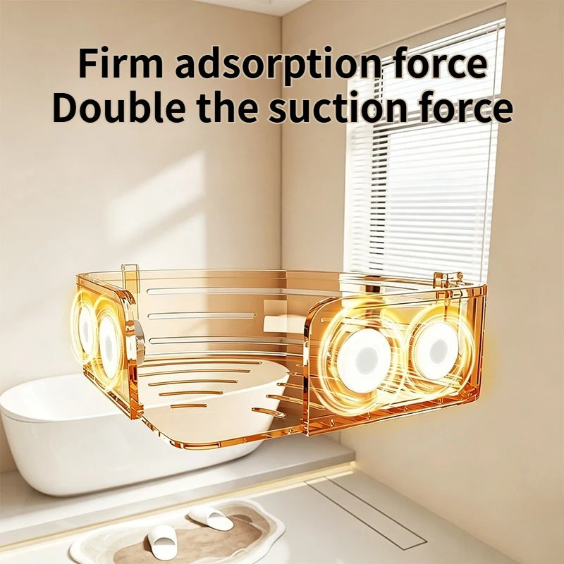 Tick on Suction Cup No - Drill Bathroom Corner Shelf for Shampoo Tissue Storage - View 3 | SAMAG