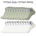 10/20/30 Pairs Ankle Socks Men Women Cotton Brand | SAMAG