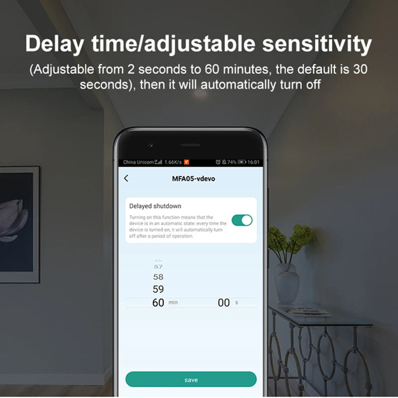 Tuya WiFi Smart PIR Motion Sensor US Standard 1/2 Gang Light Switch 15A AC100-125V Voice Control Works with Alexa Google Home