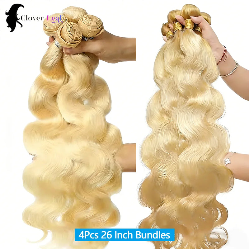 613 Human Hair Bundles 12A Body Wave Bundles Honey Blonde Bundles 100% Human Hair Extensions Remy Brazilian Raw Hair Bundles