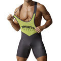 New Men's Seamless Bodysuit Sexy One-Piece Gym Vest Rompers Comfortable Home Jumpsuit