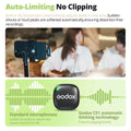 GODOX C01 Kit2 Wireless Lavalier Microphone with Charging Case for Smartphone Mic with 200ft Range for Vlog Shooting Commuticate