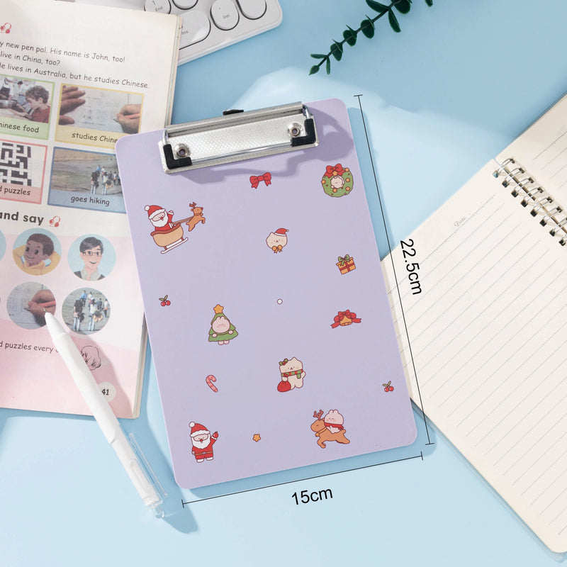 1pc Christmas Themed A5 Folder & Clipboard ,  Portable Binder for School, Office, Holiday Meetings, Festive Loose-Leaf Binder