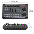 F998 Sound Card Microphone Sound Mixer Sound Card Audio Mixing Console Amplifier Live Music Mixer Amplifier Dj Equipment