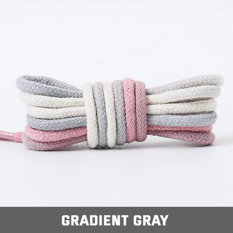 Round Shoelaces Rainbow Cotton Shoelace Quality Running Sneakers Laces 80/100/120/140/160CM Boots Shoe laces Shoes Accessories
