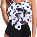 Women's Tankini Swimsuits Ruffled Tank Top Tummy Control | SAMAG