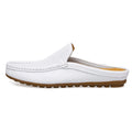 Summer Men's Shoes Casual Mens Breathable Loafers Leather Half Slipper for Men Slip on Lazy Driving Shoe