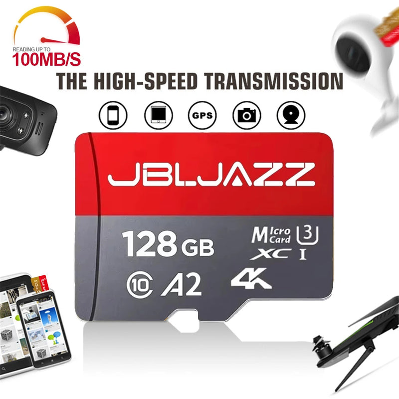 100% Original Micro TF Sd Card 16GB 32GB 64GB 128GB 256GB Micro TF Memory Card Class10 SDXC U3 4K TF Card For Drone Phone