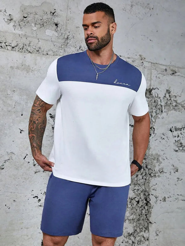 New Summer Vacation Leisure Daily 3D Men's Sports Wear Large Round Neck Short sleeved T - shirt Set Casual - View 6 | SAMAG