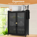 3 - Tier Kitchen Countertop Cabinet with Double Door Drainer with Chopstick Baskets Organizer - View 7 | SAMAG