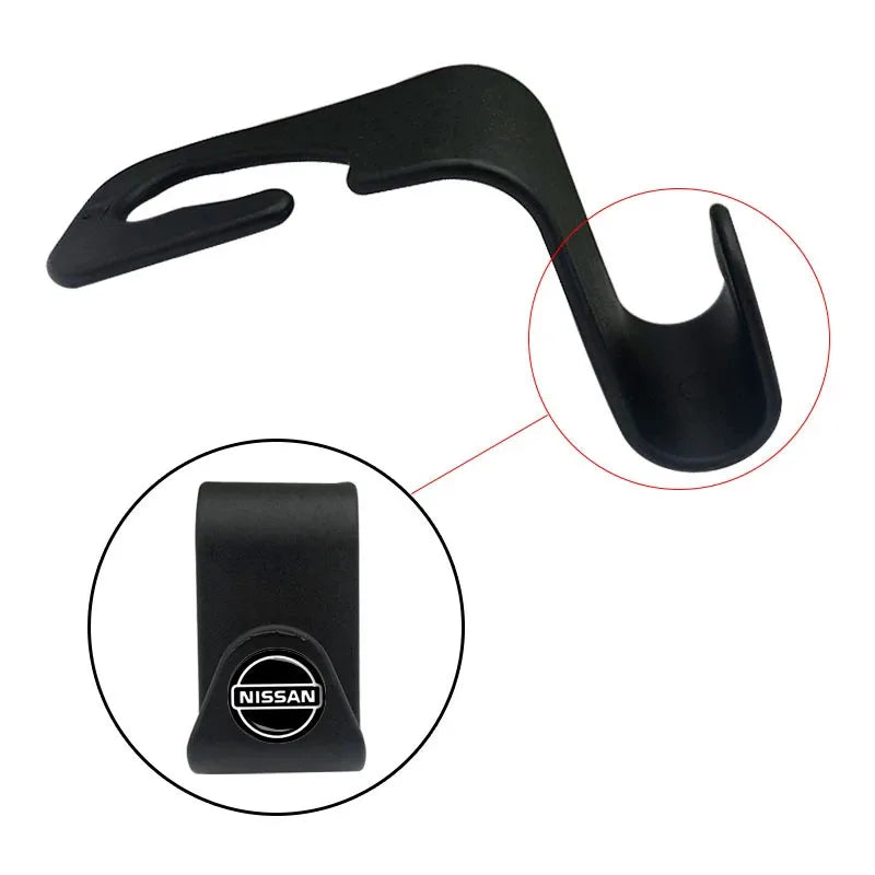 2/4Pcs Car Interior Seat Back Stowing Tidying Hook Car Accessories For Nissan Qashqai j11 j10 Juke X Trail t32 Tiida Leaf Versa
