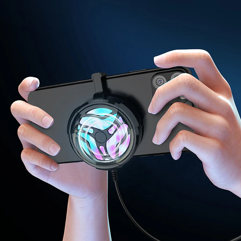 Mini Smart Phone Cooling Fan Turbo Gaming Mobile Gamepad Cooler Fan Cell Phone Type-C Cool Heat Sink Radiator for IPhone Android