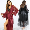 Sleepwear Women's Bathrobe Sexy Lingerie Lace Satin | SAMAG