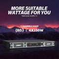 KDES PA/DJ Power Amplifier 2 Channel (8Ω) 300W and 4 Channel (8Ω) 350W Class D Digital 1U for Stage KTV Conference System