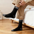 3 Pairs Men's Trendy Color Block Crew Socks, Breathable | SAMAG