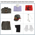 Anime Game Korekiyo Shinguji Cosplay Costume Wig Dark Green Military Uniform Coat Hat Full Set Man Woman Halloween Carnival Suit