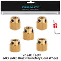 Creality 5PCS Brass Extruder Wheel 26/40 Teeth Drive Gear for CR-10.CR-10S,S4,S5,Ender 3,Ender3 Pro,Ender3 V2 3D Printer Parts