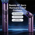TINSOL 2026 New Lipstick Mini Handheld Fan, Portable Foldable Neck-Hanging Fan with Digital Display and Lighting Function