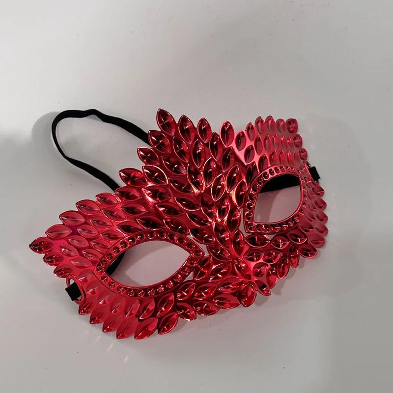 Plastic Halloween Mask Electroplated Decorative Costume Mask Party Masquerade Mask Delicate For Birthday Party Carnival Parade