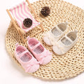 Baby Girls Mary Jane Shoes Floral Embroidery Bow Decor Elastic Strap Soft Sole Newborn Princess Crib Shoes Toddler Party 0-18M