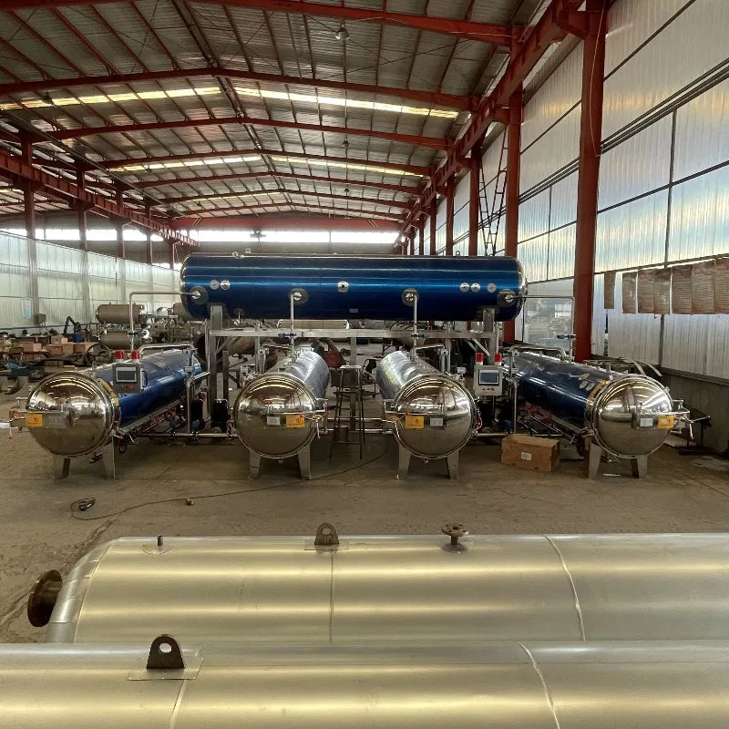 Customized Water Bath Fully Spray High-temperature Automatic Sterilization Pot Glass Bottle Plastic Packaging Milk and Meat